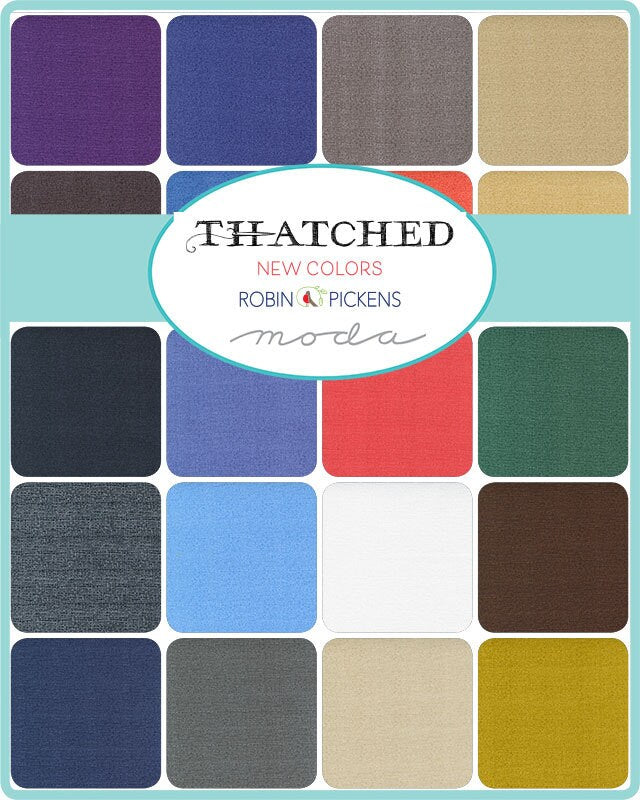 Thatched New Colors by Robin Pickens for Moda Fabrics. Quilter's Cotton Strip set 40 piece collection of 2.5 inch by 44 inch strips