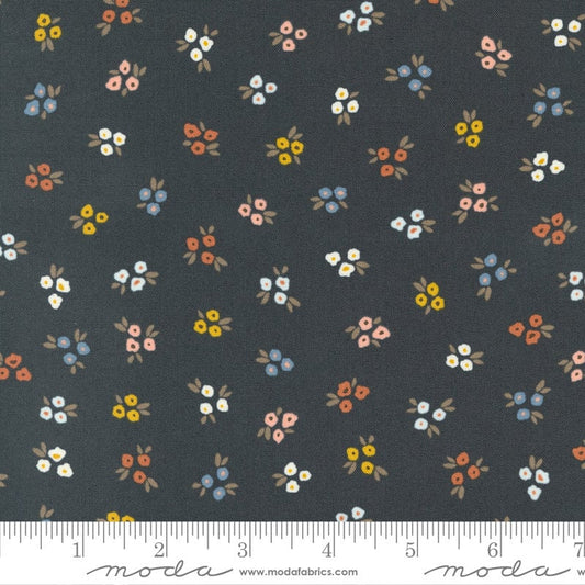 Dawn on the Prairie Sweet Ditsy in Charcoal by Moda continuous cuts of Quilter's Cotton Fabric