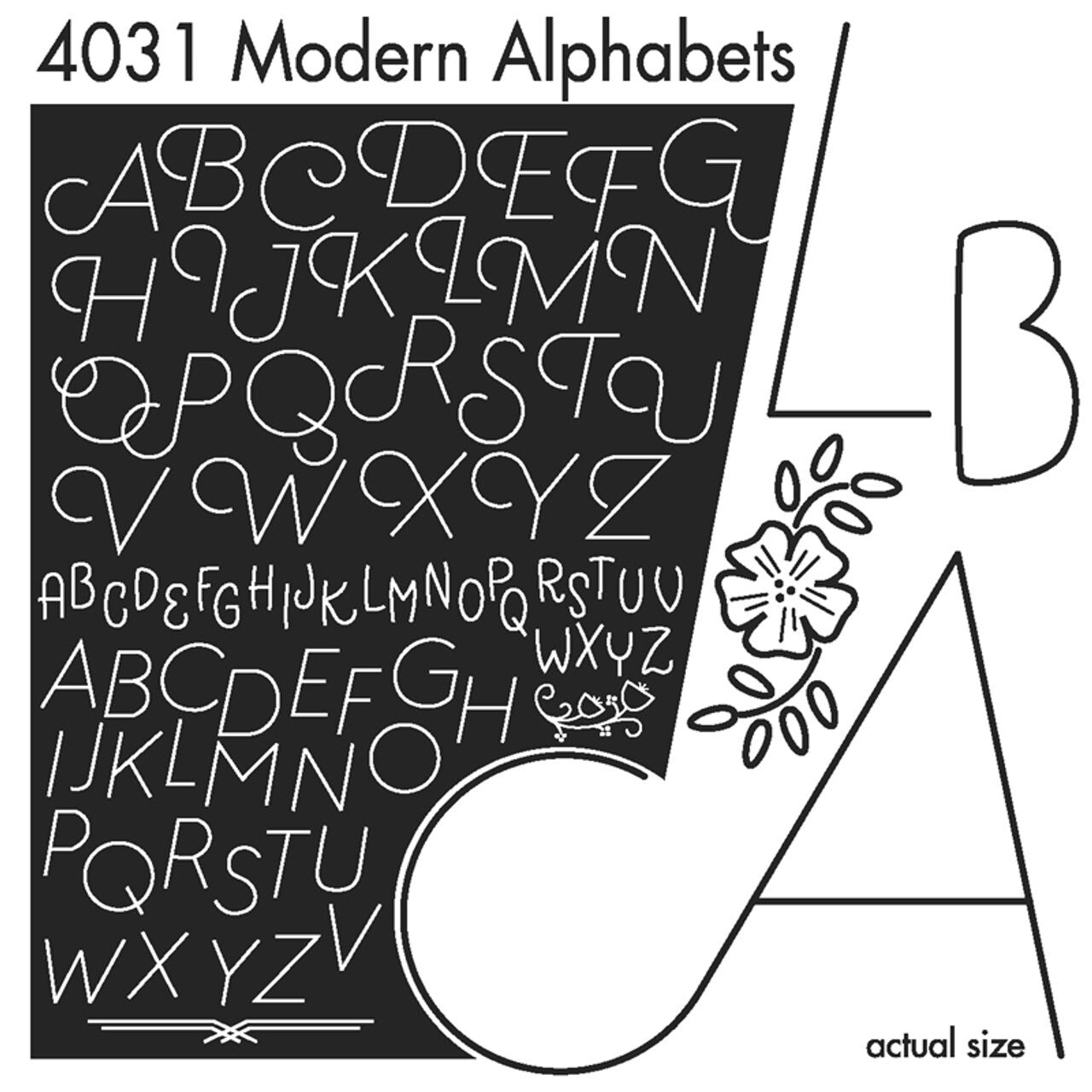Modern Alphabet Aunt Martha's #4031 Vintage Embroidery Hot Iron Transfer Pattern