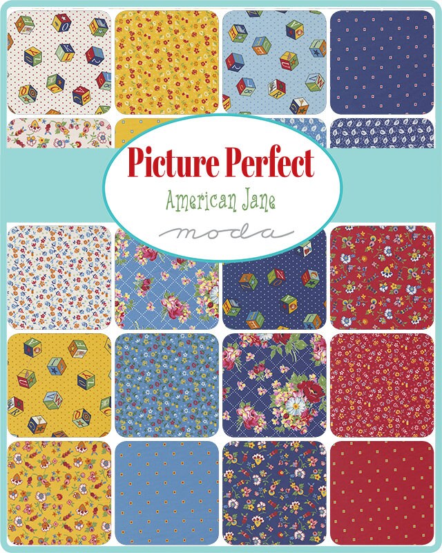 Picture Perfect by American Jane for Moda Fabrics. Quilter's Cotton Strip set 40 piece collection of 2.5 inch by 44 inch strips