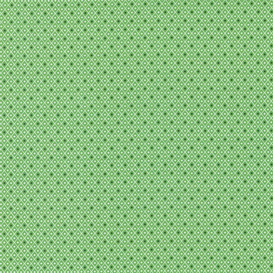 Sweet Melodies Trellis Checks & Plaids Dots in Green by Moda continuous cuts of Quilter's Cotton Fabric
