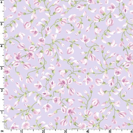 Sugar Lilac Buds in Purple by Maywood Studio continuous cuts of Quilter's Cotton Fabric