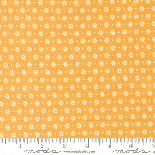 Daisy Ditsy Small Floral Dot in Golden from Bountiful Blooms by Moda continuous cuts of Quilter's Cotton Fabric