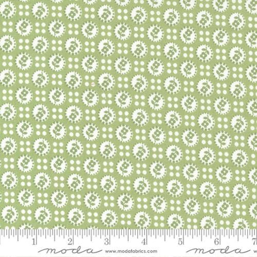 Lighthearted Sweet Green Blenders Dots in Light Green by Moda continuous cuts of Quilter's Cotton Fabric