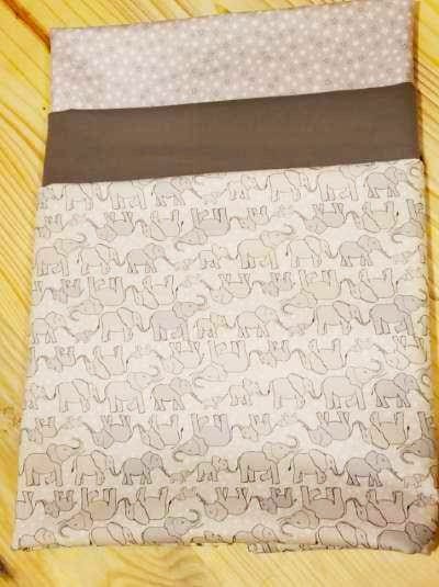Elephants & Stars Special Delivery 3 yard quilt kit. One yard of each of 3 coordinating fabrics perfect for a quick and easy quilt.