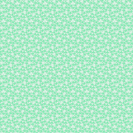 Nana Mae 7 Small Flowers in Green by Henry Glass. Continuous Cuts of Quilter's Cotton