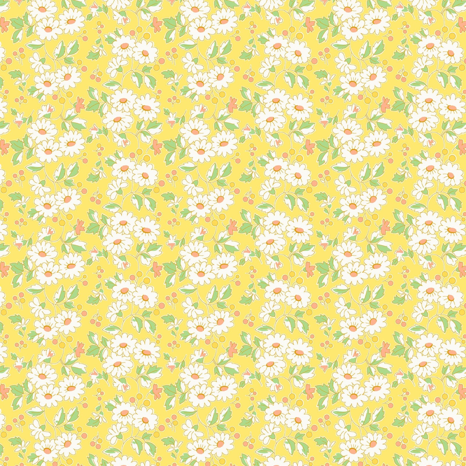 Nana Mae's Flower Clusters 3 yard quilt kit. One yard of each of 3 coordinating fabrics perfect for a quick and easy quilt.