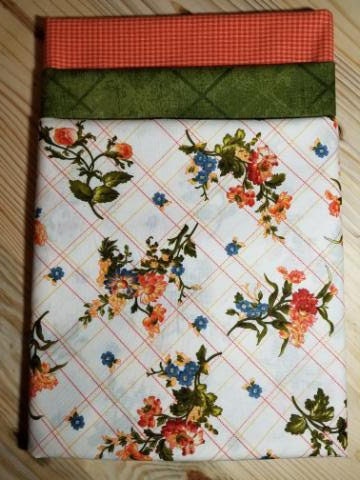 Belle Epoque Bias Plaid Floral 3 yard quilt kit. One yard of each of 3 coordinating fabrics perfect for a quick and easy quilt.