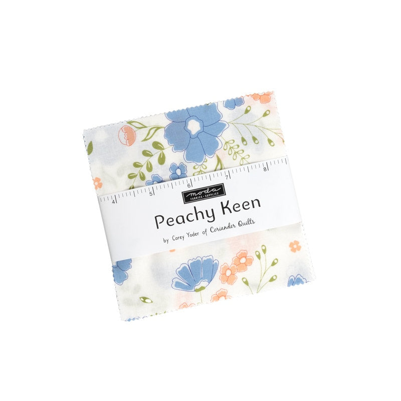 Peachy Keen by Moda Quilter's Cotton Charm Pack of 42 5 x 5 inch squares