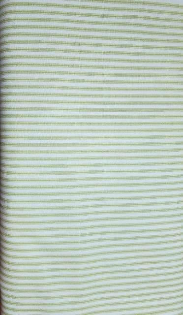 Ellie Classic Ticking Stripe in Green by Brenda Riddle Designs for Moda continuous cuts of Quilter's Cotton Fabric