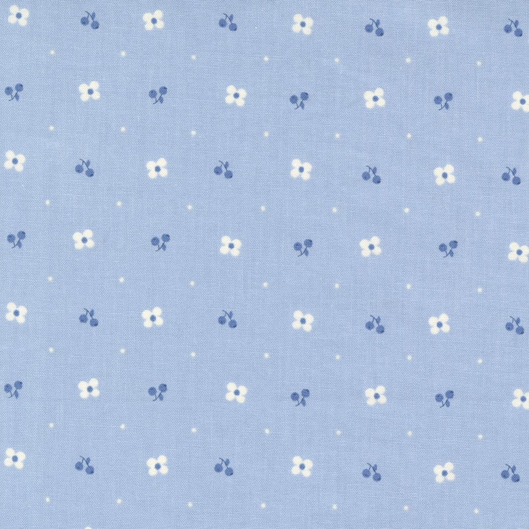 Blueberry Delight by Bunny Hill Designs for Moda Fabrics. Quilter's Cotton Charm Pack of 42 5 x 5 inch squares