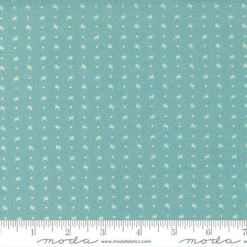Dinah's Delight Twig & Dot Shirting in Robin's Egg Blue by Betsy Chutchian for Moda continuous cuts of Quilter's Cotton Fabric