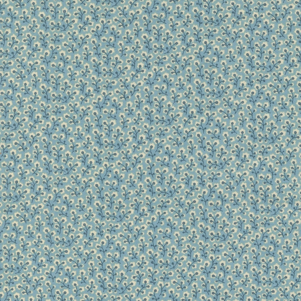 Antoinette Dauphine Blenders in French Blue by French General for Moda. Continuous cuts of Quilter's Cotton Fabric