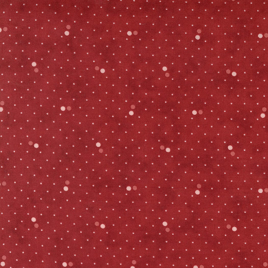 Ridgewood Polka Dot Dance in Cherry by Minick & Simpson for Moda. Continuous cuts of Quilter's Cotton Fabric