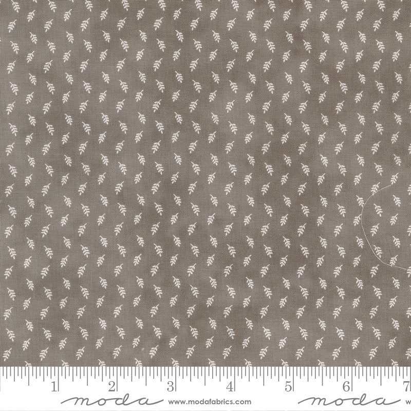 Honeybloom Littlest Leaf Blenders in Charcoal by 3 Sisters for Moda. Continuous cuts of Quilter's Cotton
