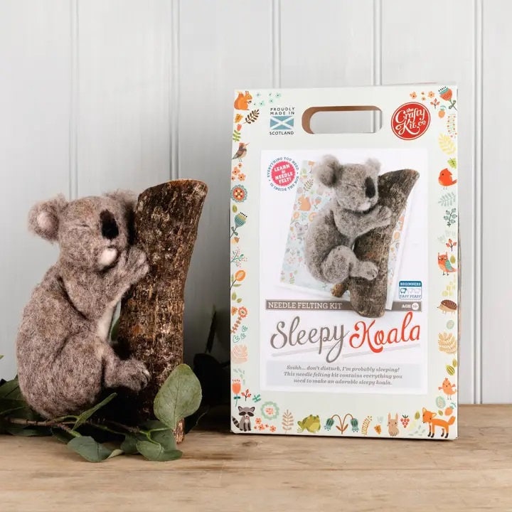 Sleepy Koala Needle Felting Kit by the Crafty Kit Company