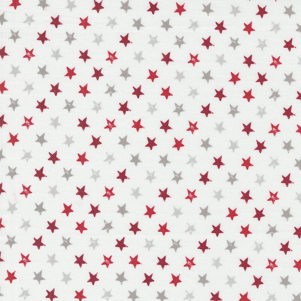 Old Glory Star Spangled Americana in Cloud Red by Lella Boutique for Moda continuous cuts of Quilter's Cotton Fabric