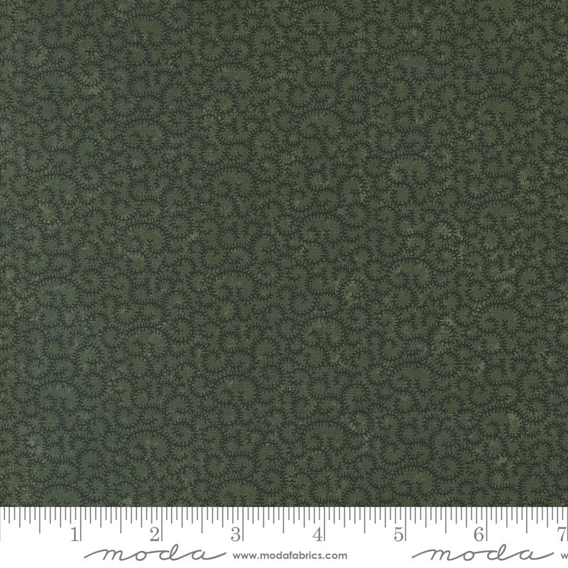 Chickadee Landing Prickly Vines Blender in Leaf by Kansas Troubles for Moda Fabrics. Continuous cuts of Quilter's Cotton Fabric