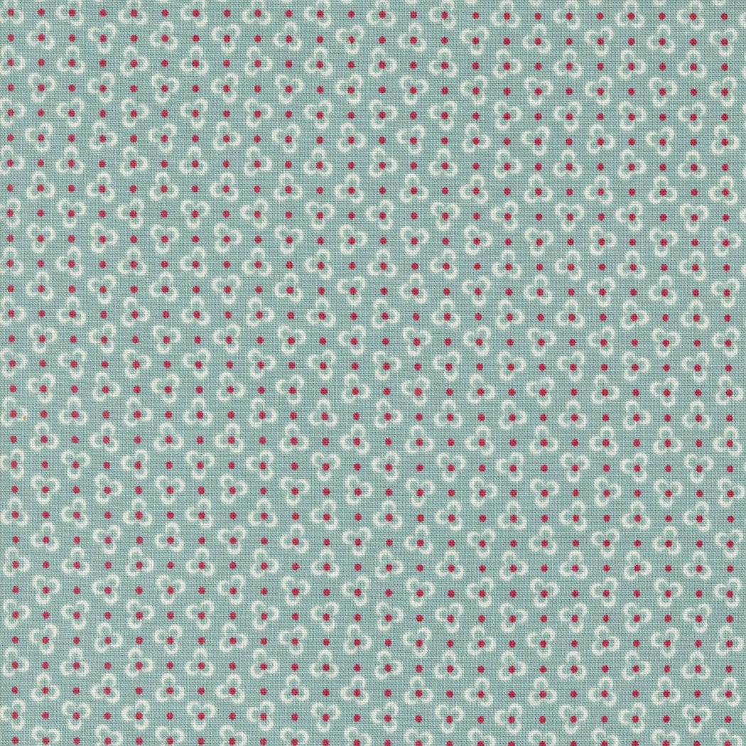 Petals Blenders in Aqua from the My Summer House collection by Bunny Hill Designs for Moda continuous cuts of Quilter's Cotton Fabric