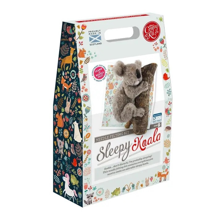 Sleepy Koala Needle Felting Kit by the Crafty Kit Company