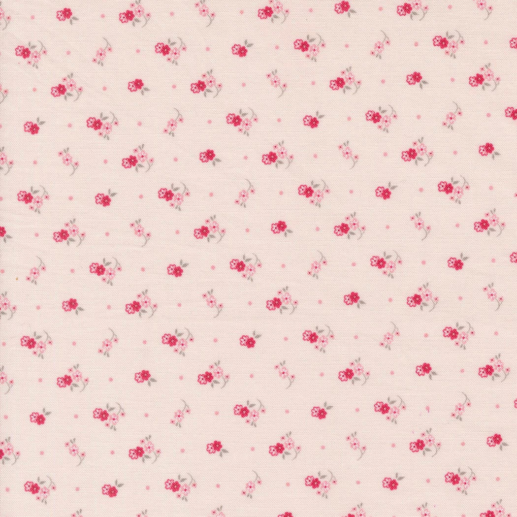 Meadowsweet Ditsy in Pink from the My Summer House collection by Bunny Hill Designs for Moda continuous cuts of Quilter's Cotton Fabric